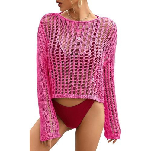 Women Crochet Blouse Knitted Swimwear Cover Ups Women Beach Tunic Vacation Swimsuit Cover Ups Bikini Beach Top.[E669]