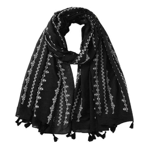 180x90cm Fashion Foaming Floral Printed Cotton Linen Shawl Women Hijabs Scarf Muslim Wide Scarve Wrap For Female Ladies