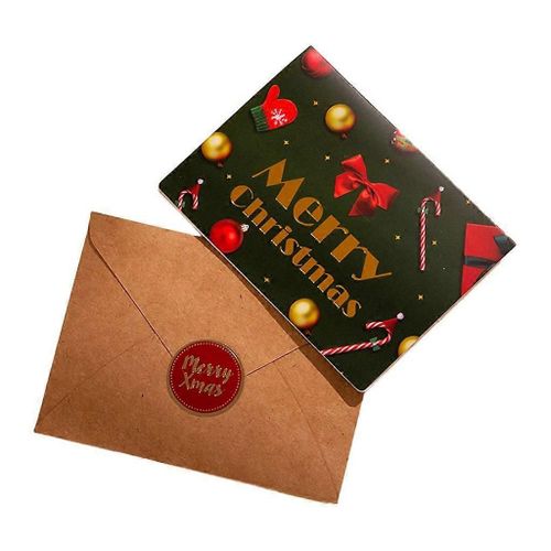 6pcs Joyeux Noël Cartes Noël Hiver Joyeuses Vacances Cartes De Voeux Avec Enveloppes Cartes Postales Invitations