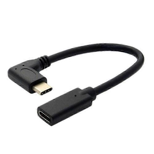 Câble d'extension coudé mâle à femelle Type-C USB3.1 Câble d'extension de données audio et vidéo USB-C complet 20cm JP