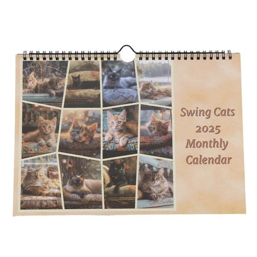 Calendrier De Chat Drôle, Calendrier Mural De Chat - Calendrier Mural De Planificateur De 12 Mois Calendrier Mural De Planificateur Familial Calendrier Mural Mensuel Pour La Maison