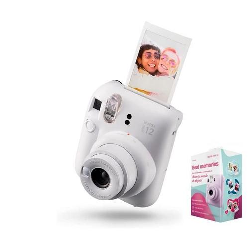Kit Fujifilm Best Memories Instax Mini 12 Argile Blanc Appareil Photo Instantané