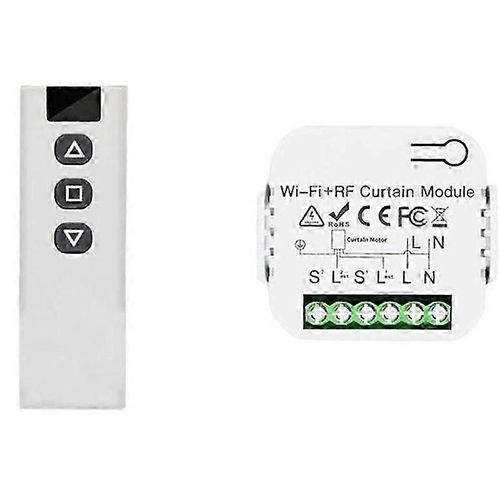 Tuya Smart Life WiFi 433Mhz Interrupteur de rideau aveugle avec télécommande RF pour le contrôle des volets roulants électriques js