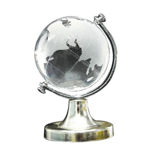 Verre de cristal givré monde globe support presse-papier bureau maison mariage décorer js