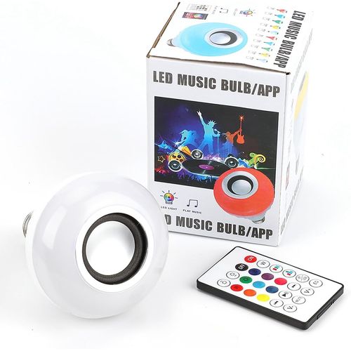 Ershi-Music Led Ampoule, E26 / E27 Haut Parleur Bluetooth Rgb Changement De Couleur Ampoule Avec Port Usb Avec Télécommande Pour [4