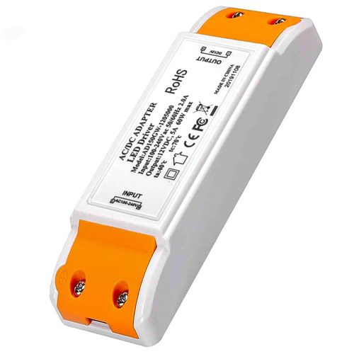 Ershi-Transformateur Led, Alimentation Led 60w Adaptateur De Driver De Led 12v Dc 5a - Tension Constante Pour Bandes Led Et Ampoul[6
