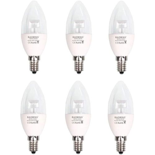 Ershi-Dimmable Ampoule Led E14 Chandelle 40 W Équivalent, 5 W Blanc Neutre Chandelier E14 Ses Ampoules, 400lm, Cri80, Clair, 220-2[6