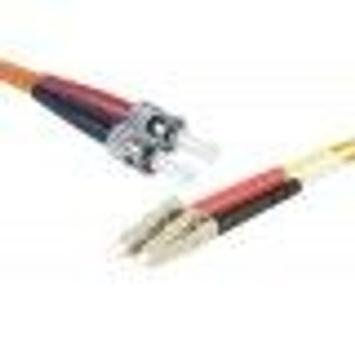 Tecline - Cordon de raccordement - LC multi-mode (M) pour ST multi-mode (M) - 1 m - fibre optique - duplex - 50 / 125 microns - OM2 - orange