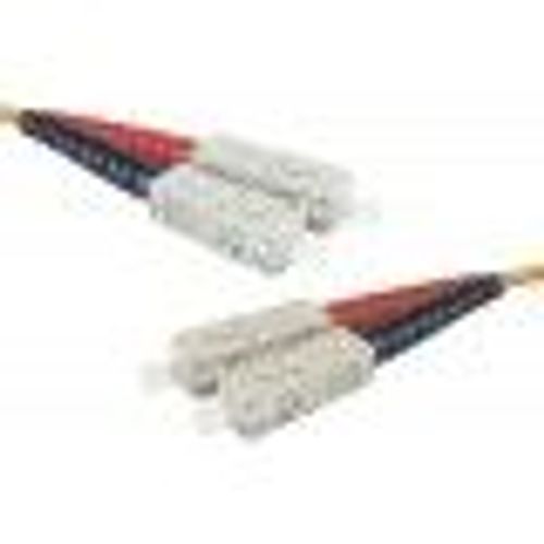 Tecline - Cordon de raccordement - SC multi-mode (M) pour SC multi-mode (M) - 20 m - fibre optique - duplex - 50 / 125 microns - OM2 - orange