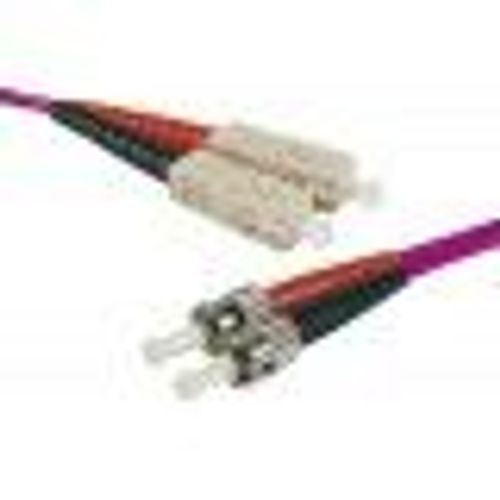 exertis Connect - Cordon de raccordement - ST multi-mode (M) pour SC multi-mode (M) - 20 m - fibre optique - duplex - 50 / 125 microns - OM4 - Violet bruyère