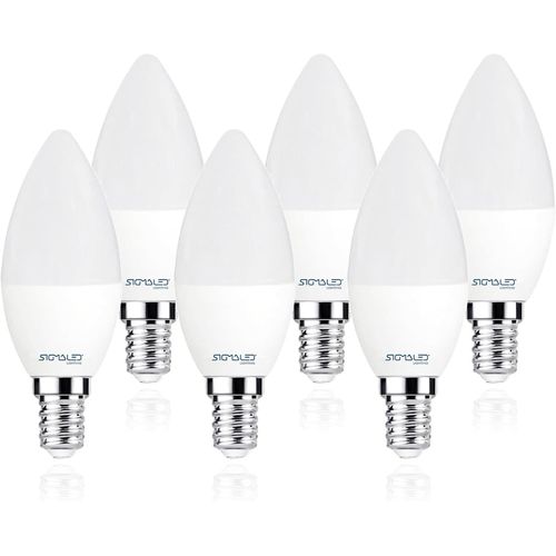 Ershi-- Ampoule Led E14 6w (Équivalent 50w) - 550 Lumen - Blanc Neutre 4000k - Culot Edison À Vis E14 - Lampe Led Bougie C37 - Lot[5