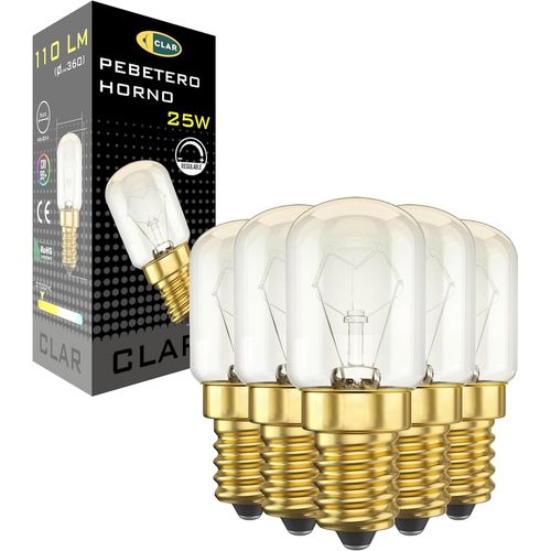 Ershi-- Ampoule Four 25w E14 300 Degré, Ampoule Pour Four, Ampoule Frigo, Ampoule Lampe De Sel, Ampoule Four 25w 300 Degré (Pack 5[6