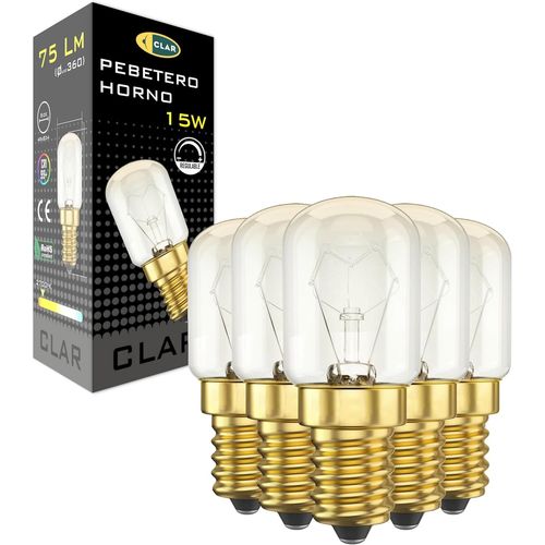 Ershi-- Ampoule Four 15w E14 300 Degré, Ampoule Pour Four, Ampoule Frigo, Ampoule Lampe De Sel, Ampoule Four 15w 300 Degré (Pack 5[6