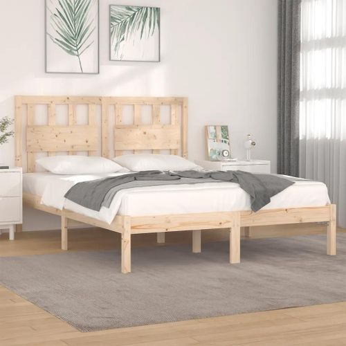 Cadre De Lit Sans Matelas Bois De Pin Massif 160x200 Cm