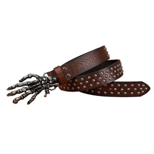 Harajuku Girls Waist Belt With Adjustable Hand Skeleton Buckle Dress Waistband