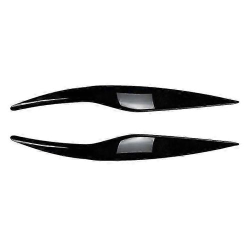 Pour Fiesta Mk6 2008-2012 Noir Brillant Couverture De Phare Avant Lampe De Tête De Paupière De Sourcil Garniture Jp