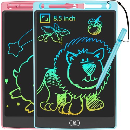 GOTHICANA BY EMPTablette Dessin Enfant 2 Pack, Tablette Graphique De 8,5 Pouces Pour Enfants, Jeux Ardoise Magique Cadeaux Parfaits Pour Les Garçons Et Les Filles 3 4 5 6 7 8 9 10 11 12 Ans (Rose + B