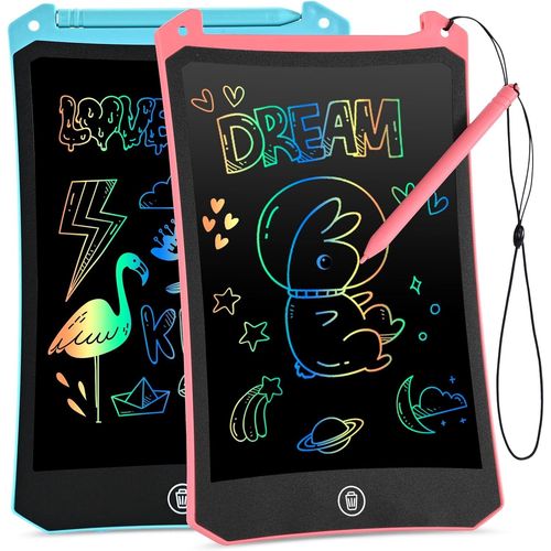 GOTHICANA BY EMPTablette Dessin Enfant 2 Pièces, 8.5 Pouces Tablette D'Écriture Lcd, Coloré Ardoise Magique, Jouets Enfant Pour 3 4 5 6 Ans, Éducatifs Christmas Birthday Gifts