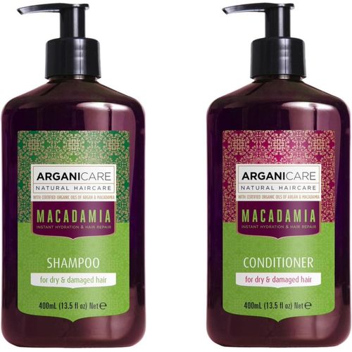 Chenquansarl-Duo Shampoing + Après Shampoing | A L'huile De Macadamia | Prévient Et Lutte Contre Les Pointes Fourchues | Effet Brillant | Tous Types De Cheveux | 1x400 Ml+ 1x400ml 