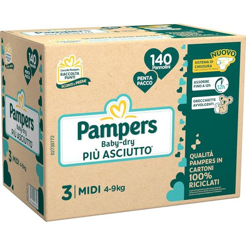 Chenquansarl-Penta Baby Dry Midi, Taille 3, Lot De 140 Couches