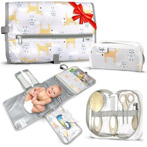 Chenquansarl-Matelas A Langer De Voyage Et Kit Soin Bebe Naissance. Tapis A Langer Bebe, Change Bebe, Nomade, Trousse De Toilette Bebe, Portable, Cadeau Naissance Fille, Garcon, Accessoire, Maternit¿¿