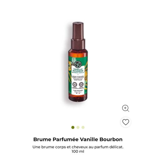 Brume Parfumée Vanille Corps Et Cheveux Yves Rocher Spray Parfum Femme Vaporisateur 100ml 