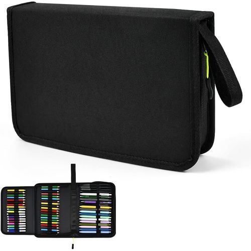 Chenquansarl-72 Trous Trousse À Crayon, Trousse De Rangement Feutre En Oxford, Sac De Rangement Pour Crayon, Trousse Crayon De Couleur, Trousse À Crayon Grande Capacité Pour Étudiant, Artiste, Bureau