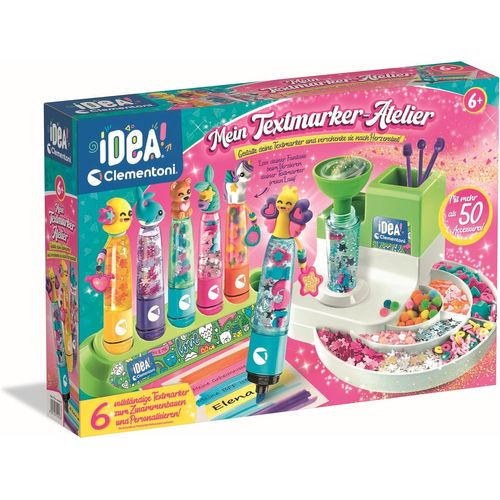 Chenquansarl-Idea 59428 Atelier De Surligneurs - Kit De Bricolage Avec Plus De 50 Accessoires - Kit De Bricolage Pour Faire Soi-Même Des Stylos - Jouet Créatif Et Coffret Cadeau Pour Enfants À Partir