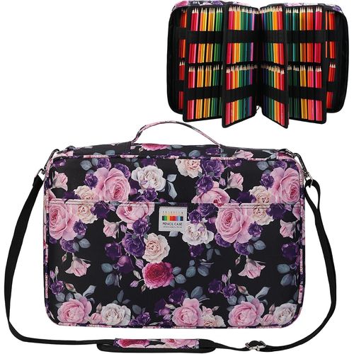 Chenquansarl-Trousse À Crayons De Grande Capacité Pour 480 Crayons De Couleur, Étanche, Organisateur Pour Crayons De Peinture, Artiste, Pinceaux, Feutre, Surligneur, Cadeau, Perose, Trousse À Crayons