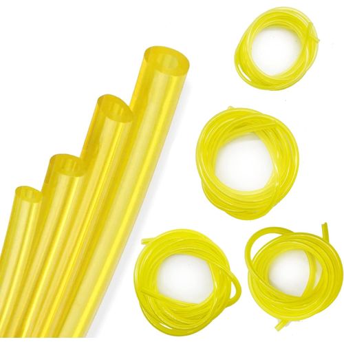 YEMAESRE-4 Lot De 1.5 Mètres Tuyau Durite D'Essence (Diamètre 3 X 6Mm, 3 X 5Mm, 2.5 X 5Mm, 2 X 3.5Mm) Pour Souffleur Coupe-Bordure Tronçonneuse Debroussailleuse, Tuyau De Carburant Flexible Résistant