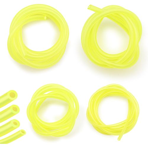 YEMAESRE-Lot De 4 Tuyaux D'Essence 1M, Durite Carburant Pour Souffleur Coupe-Bordure Tronçonneuse Débroussailleuse, 4 Tailles ( De 3 X 6Mm, 3 X 5Mm, 2.5 X 5Mm, 2 X 3.5Mm)