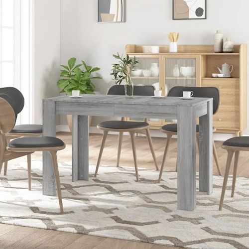 Table A Diner En Bois D'ingenierie Chene Sonoma | 120x60x76 Cm, Style Minimaliste, Surface Lisse Et Resistante, Multifonctionnelle