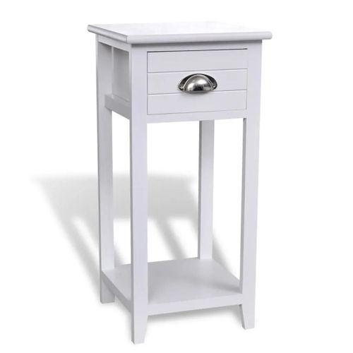 Table De Chevet En Contreplaque Et Bois De Paulownia | 1 Tiroir, Compacte, Gain De Place, Multifonctionnelle