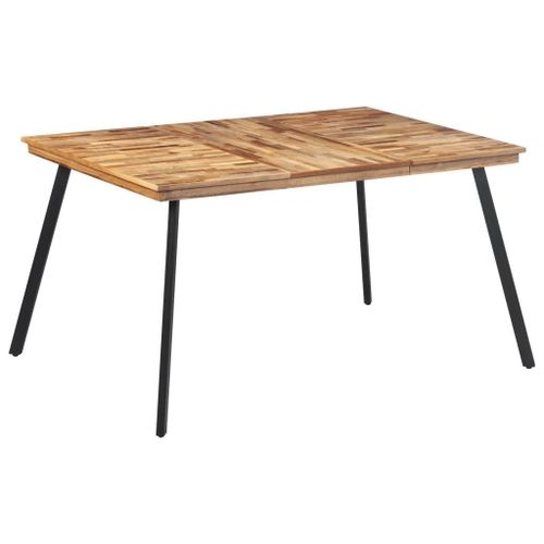 Table A Manger En Bois Massif De Teck | 148x97x76 Cm, Compacte, Gain De Place, Multifonctionnelle