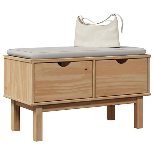 Banc De Couloir En Bois De Pin Massif Otta | 80x40x45 Cm, Compact, Gain De Place, Multifonctionnel
