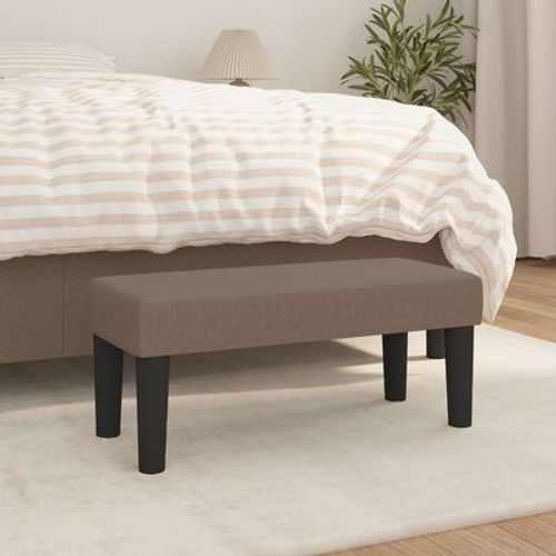 Banc En Tissu Taupe 70x30x30 Cm | Compact, Rembourre Moderne, Gain De Place, Multifonctionnel Pour Salon/Chambre