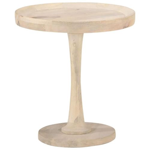 Table D'appoint En Bois De Manguier Massif | ?50x55 Cm, Style Vintage, Multifonctionnelle, Compacte, Gain De Place