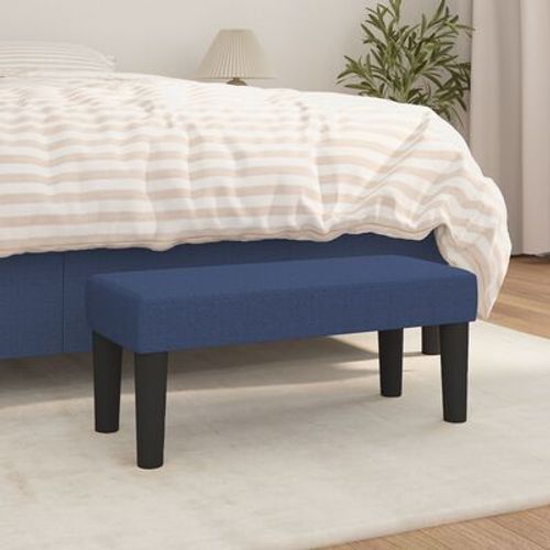 Banc En Tissu Bleu | 70x30x30 Cm, Rembourre, Gain De Place, Design Moderne, Cadre En Bois Massif, Multifonctionnel