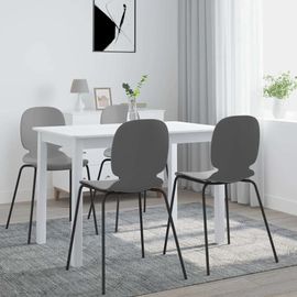 Table A Manger En Bois D'hevea Massif | 114x71x75 Cm, Blanc, Design Elegant, Facile A Nettoyer, Gain De Place