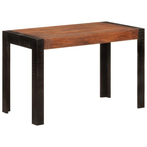 Table A Diner En Bois De Manguier Massif | 120x60x76 Cm, Style Retro, Compact, Gain De Place