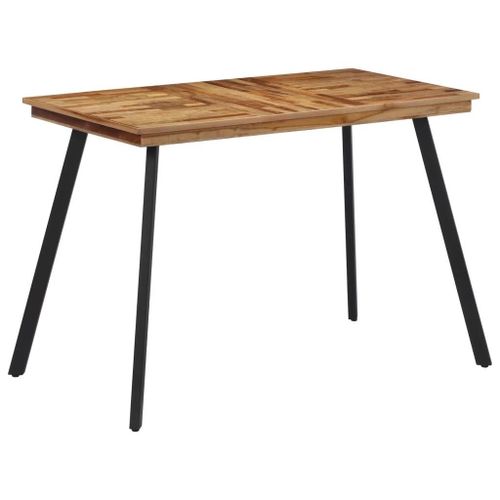 Table A Manger En Bois Massif De Teck | 120x62x76 Cm, Compacte, Gain De Place, Multifonctionnelle