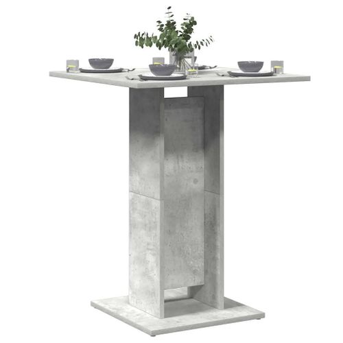 Table De Bistro En Bois D'ingenierie Gris Beton | 60x60x75 Cm, Compact, Design Elegant, Gain De Place