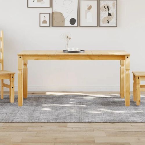 Table A Manger En Bois Massif De Pin | 160x80x75 Cm, Style Minimaliste, Compact, Gain De Place