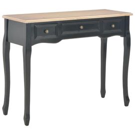 Table Console Et Coiffeuse En Mdf Et Pinede | 3 Tiroirs, Compacte, Gain De Place, Multifonctionnelle Pour Salon/Salle A Manger