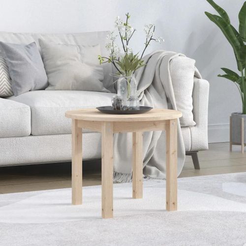 Table Basse En Bois Massif De Pin | ? 55x45 Cm, Compact, Gain De Place, Style Rustique