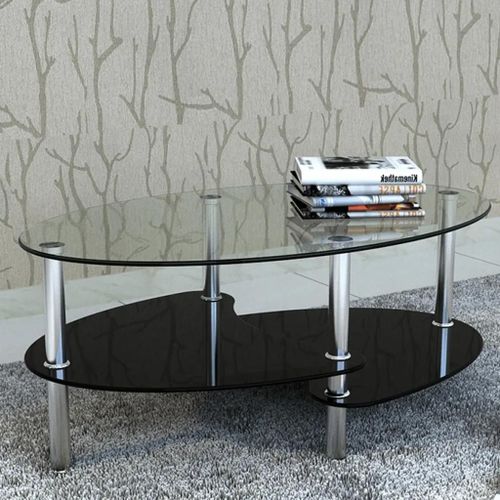 Table Basse En Bois Massif Noir | Design 3 Niveaux, Compacte, Gain De Place, Multifonctionnelle Salon/Chambre