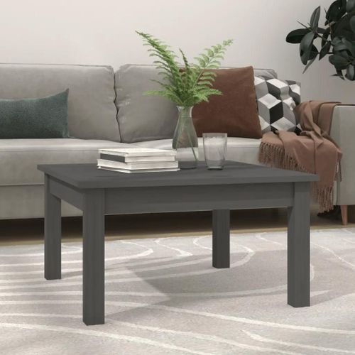 Table Basse En Bois Massif De Pin | 55x55x30 Cm, Design Minimaliste, Cadre Stable, Gain De Place