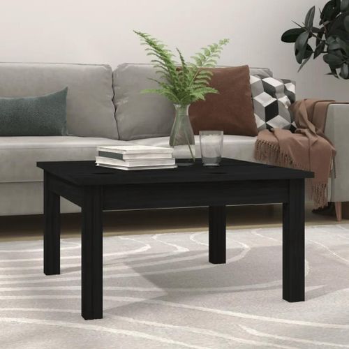 Table Basse En Bois Massif De Pin Noir | 55x55x30 Cm, Compacte, Design Minimaliste, Gain De Place