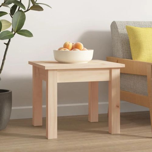 Table Basse En Bois Massif De Pin | 35x35x30 Cm, Design Minimaliste, Cadre Stable, Gain De Place