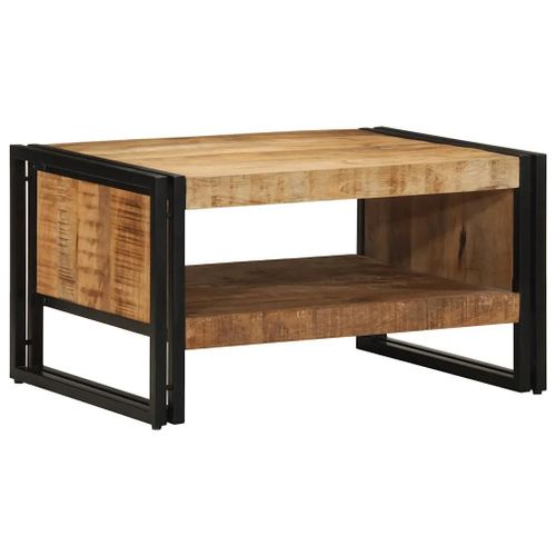 Table Basse En Bois De Manguier Massif 70x50x38 Cm | Compacte, Multifonctionnelle, Design Naturel